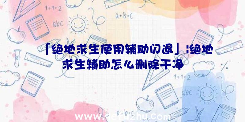 「绝地求生使用辅助闪退」|绝地求生辅助怎么删除干净